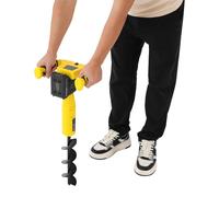 Perceuse sans fil pour trous de fondation - GUT141 - Batterie Li-ion 20 V, 2,0 Ah - Moteur 350 W - Vitesse de rotation 550 tr/min - Foret 30 × 8 cm - Chargeur UE 110–220 V - Jaune/Noir