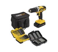 Perceuse sans fil Powerplus POWX00840 avec visseuse à chocs + 53 accessoires