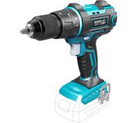 Perceuse Sans Fil, Tournevis 18V, Dedra Sas+All Ded7042 50Nm, 13Mm Avec Fonction Impact, 2 Vitesses