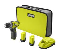 Ryobi Perceuse-visseuse sans fil RCD1201-220S 12 V – avec 2x 2,0 Ah et chargeur