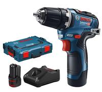 Perceuse-visseuse 12 V GSR 12V-35 professional + 2 batteries 3 Ah + chargeur + coffret L-BOXX BOSCH 06019H8002