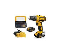 VITO - Perceuse Visseuse 14.4V + 2 batteries Lithium 2Ah + Coffret 32 Embouts + Gants + Chargeur et Mallette