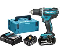 Perceuse visseuse 18 V + 2 batteries 4 Ah + chargeur + coffret MAKPAC MAKITA DDF482RMJ