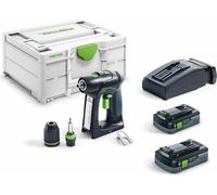 Perceuse-visseuse 18V C 18 HPC 4,0 I-Plus + 2 batteries 4Ah + chargeur rapide + Systainer SYS3 - FESTOOL - 576435