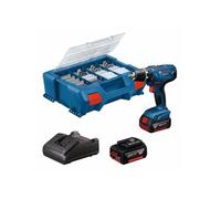 Perceuse-visseuse 18V GSR18V-21 - BOSCH - avec 2 batteries 18V 4.0Ah + chargeur +82 accessoires - coffret L-Case - 06019H100C