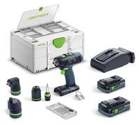 Perceuse-visseuse 18V T 18+3 HPC 4,0 I-Set + 2 batteries 4Ah + chargeur + Systainer SYS3 - FESTOOL - 577609