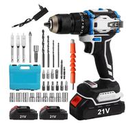 Perceuse-visseuse à batterie - 48 Nm - 1350 tr/min - 2 batteries rechargeables - Lampe de travail - Style D