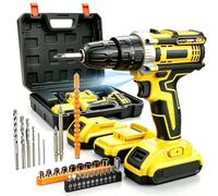 Perceuse-visseuse à batterie - Coffret D-45N.M-2 - 21 V - 45 Nm - 2 batteries - 1350 tr/min - Coffret à outils