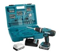 Perceuse visseuse à percussion 18V 42 Nm MAKITA 2 batt.BL1820G + chargeur + 74 pièces - HP488DAEX1
