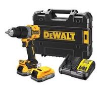 Perceuse-visseuse à percussion 18V XR Powerstack Brushless + 2 batteries 1,7Ah + chargeur + coffret T-STAK - DEWALT - DCD805E2T-QW G