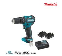 Perceuse visseuse à percussion 12 V CXT Ø10 mm - MAKITA - avec 2 batteries 12V 2.0 Ah - chargeur - MackPack - HP332DSAJ