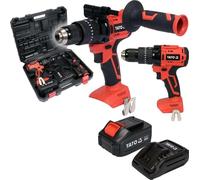 Perceuse-visseuse à percussion sans fil 18 V, moteur sans balais, couple de 75 Nm, 1 batterie de 3,0 Ah
