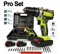 Perceuse-visseuse à percussion sans fil - 18V - 2 vitesses - Percussion et vissage - 2 batteries lithium-ion - Coffret C Pro