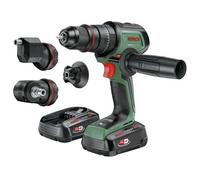 Perceuse-visseuse à percussion sans fil 18V Bosch - AdvancedImpact 18V-80 QuickSnap -2 batteries PBA 18V 2,5 Ah, chargeur AL 18V-44