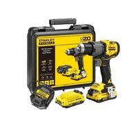 Perceuse visseuse à percussion sans fil + 2 batteries 2Ah + chargeur - 18V - Stanley Fatmax - Brushless - SFMCD725D2K-QW
