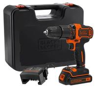 Perceuse-visseuse à percussion sans fil BLACK + DECKER BDCHD18K 18V Li-ion 1,5 Ah Chargeur et coffret inclus