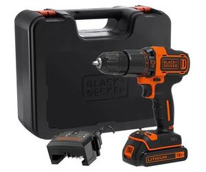 Perceuse-visseuse a percussion sans fil BlackDecker BDCHD18K - 18V Li-ion 1,5 Ah - Chargeur et coffre inclus
