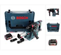 Perceuse-visseuse à percussion sans fil Bosch GBH 18 V-26, 18V, SDS-Plus, 2,6J, avec système d'aspiration de poussière, 1 batterie 5Ah, et coffret L-Boxx - sans chargeur