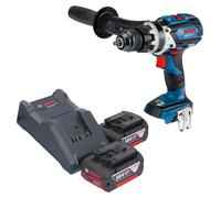 Perceuse-visseuse à percussion sans fil Bosch GSB 18V-110 C Professional 18 V 110 Nm sans balais + 2 batteries 4,0 Ah + chargeur