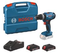 Perceuse-visseuse à percussion sans fil Bosch GSB 18V-25 Professional 18 V 56 Nm (06019K9351) + 2 batteries 2,0 Ah + chargeur + mallette L-Case