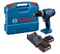 Perceuse-visseuse à percussion sans fil Bosch GSB 18V-25 Professional 18 V 56 Nm + 2 batteries 5,0 Ah + chargeur + mallette L-Case