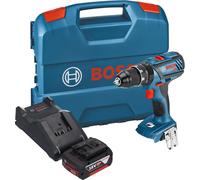 Perceuse-visseuse à percussion sans fil Bosch GSB 18V-28 Professional 18 V 63 Nm + 1 batterie 5,0 Ah + chargeur + mallette L-Case
