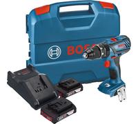 Perceuse-visseuse à percussion sans fil Bosch GSB 18V-28 Professional 18 V 63 Nm + 2 batteries 2,0 Ah + chargeur + mallette L-Case
