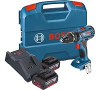 Perceuse-visseuse à percussion sans fil Bosch GSB 18V-28 Professional 18 V 63 Nm + 2 batteries 4,0 Ah + chargeur + mallette L-Case
