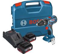 Perceuse-visseuse à percussion sans fil Bosch GSB 18V-28 Professional 18 V 63 Nm + 2 batteries 5,0 Ah + chargeur + mallette L-Case