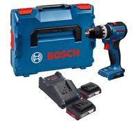 Perceuse-visseuse à percussion sans fil Bosch GSB 18V-52 Professional 18 V 70 Nm sans balais + 2 batteries 2,0 Ah + chargeur + L-Boxx