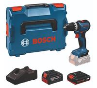 Perceuse-visseuse à percussion sans fil Bosch GSB18V-52, 1 batterie GBA 18 V 2,0 Ah, 1 batterie GBA 18 V 4,0 Ah dans un coffret L-BOXX