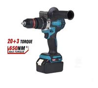 Perceuse Visseuse à Percussion Sans Fil Brushless 21V 20 Vitesses Couple 20 + 3 Lumière LED Visseuse Devisseuse avec Batterie