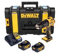 Perceuse-visseuse à percussion sans fil DeWalt DCD 709 M2 18 V 65 Nm + 2 batteries 4,0 Ah + chargeur + mallette Tough Box