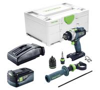 Perceuse-visseuse à percussion sans fil Festool TPC 18/4-Basic 18 V 75 Nm Brushless + 1 batterie 5,0 Ah + chargeur + Systainer