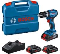 Perceuse-visseuse à percussion sans fil GSB 18V-45 Bosch + 3x batterie 18V 4.0Ah + GAL 18V-40 L-Case