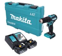 Perceuse-visseuse à percussion sans fil Makita DHP 483 RTK 18 V 40 Nm sans balais + 2 batteries 5,0 Ah + chargeur + mallette