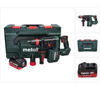 Perceuse-visseuse à percussion sans fil Metabo KH 18 LTX BL 28 Q, 18 V, 3 J, SDS plus, moteur sans balais (Brushless) + 1 batterie 10,0 Ah + coffret metaBOX - sans chargeur.