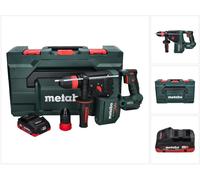 Perceuse-visseuse à percussion sans fil Metabo KH 18 LTX BL 28 Q, 18 V, 3 J, SDS plus, moteur sans balais (Brushless) + 1 batterie 4,0 Ah + coffret metaBOX - sans chargeur