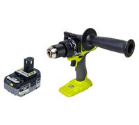 Perceuse-visseuse à percussion sans fil RYOBI RPD18BL2-0 18 V 95 Nm sans balais + 1 batterie 5,0 Ah - sans chargeur