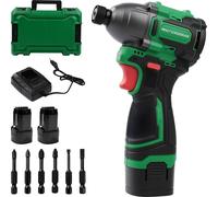 Perceuse-visseuse à percussion sans fil sans balai - 16,8V, couple de 150Nm, 3 vitesses, 2 batteries et chargeur inclus, Idéal pour les bricoleurs et les professionnels