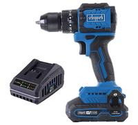 Perceuse-visseuse à percussion sans fil Scheppach BC-CD50SC-X - Brushless | 50 Nm | 28 900 tr/min | Plage de serrage 0,8-10 mm | 20 V IXES | avec batterie 2 Ah + chargeur 2,4 A