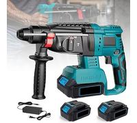 Perceuse-visseuse à percussion sans fil - SDS Plus 27 mm - Moteur sans balais - Perceuse à percussion - Alimentation 18 V - Avec 2 batteries