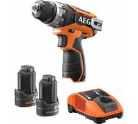 Perceuse-visseuse AEG 12V Li-Ion - 2 batteries 2,0 Ah Lithium-Pro - 1 chargeur 40min - BS12C2-202C