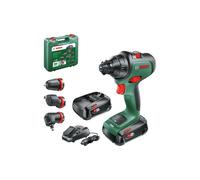 Perceuse-visseuse BOSCH Advanced Impact 18 + 3 mandrins + 2 batterie 2,5 Ah + chargeur - 06039B510B