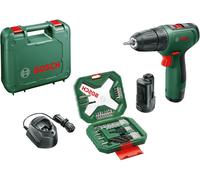 Perceuse-visseuse Bosch EasyDrill 1200 avec 2 batteries, 1 chargeur et un coffret d'embouts.