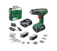 Perceuse visseuse Bosch EasyDrill 18V 40 + 2 batteries 18V 1,5Ah + Systembox avec 241 Accessoires + chargeur AL1810CV 06039D8007