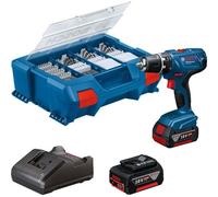 Perceuse-visseuse BOSCH GSR18V-21 18V + 2 batteries 4 Ah + chargeur + coffret L-Case - 06019H100C