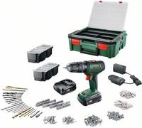 Perceuse-visseuse Bosch UniversalDrill 18 (fournie avec 2 batteries de 1,5 Ah, SystemeBox et 241 accessoires) - PowerForAll