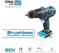 Perceuse Visseuse Brushless 20v Moteur Brushless, 20v, Mandrin 13mm - Koma Tools