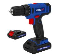 Perceuse/Visseuse, Dedra Ded7880B 18V, 2X1.5Ah Li-Ion, Mandrin 0.8-10Mm, 2 Vitesses, 30Nm, 21+1 Réglages De Couple, Led